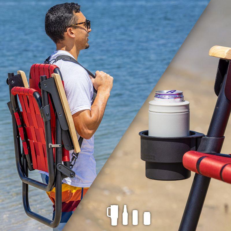 GoSports GoSports Outdoors WOVN Premium Beach & Camping Chair - Folding Backpack Chair for Adults