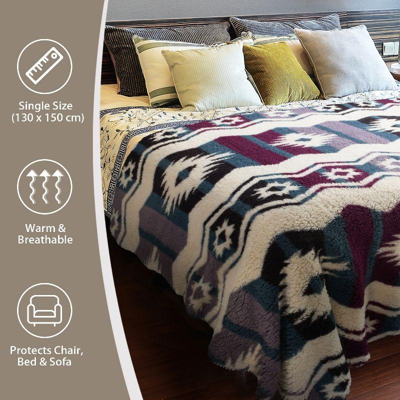 Catalonia Southwest Throw Blanket, Aztec Blanket for Couch or Room Decor, Reversible Comfy Fluffy Blanket, Gift Blanket, 50 x 60 inches