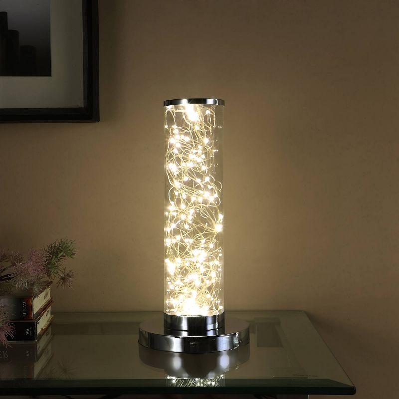 13" Novelty Metal Tube Table Lamp with Bright LED for Desk, Nightstand - Ore International