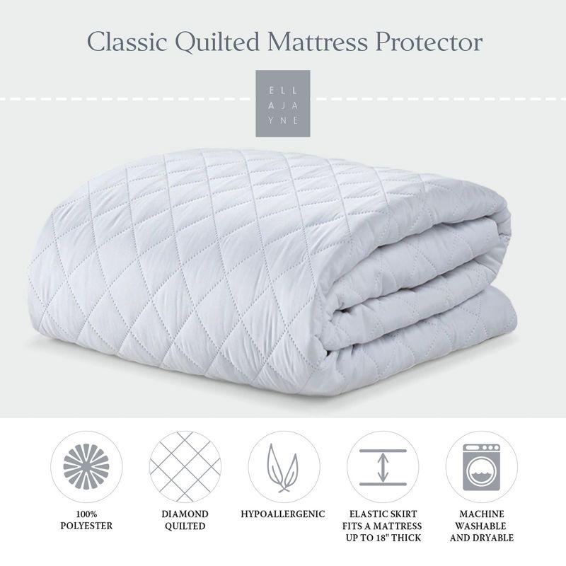 Ella Jayne Classic Quilted Mattress Pad  -  Twin