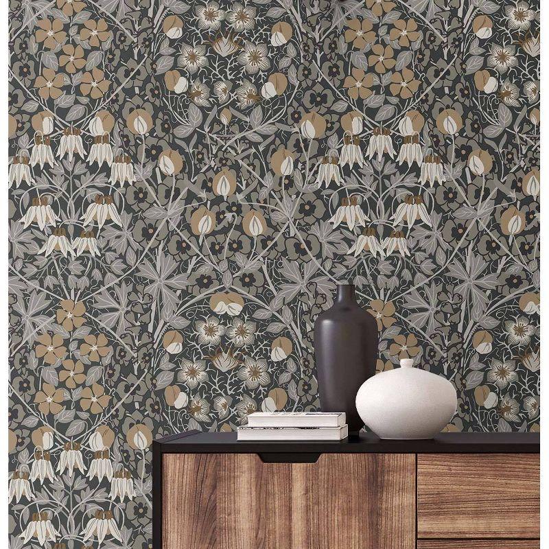 NextWall Tulip Garden Peel and Stick Wallpaper: Vintage Floral, Repositionable, Washable, Self-Adhesive, 30.75 Sq Ft Coverage