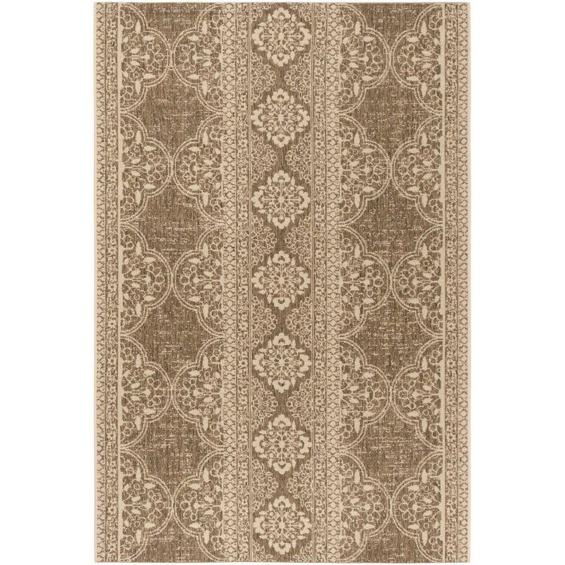 Beach House BHS174 Power Loomed Indoor/Outdoor Area Rug - Cream/Beige - 5'3"x7'6" - Safavieh