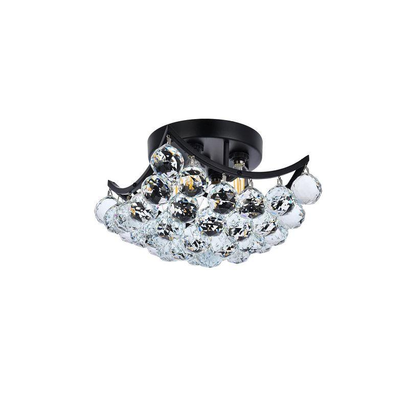 Elegant Lighting Corona 10 inch black flush mount