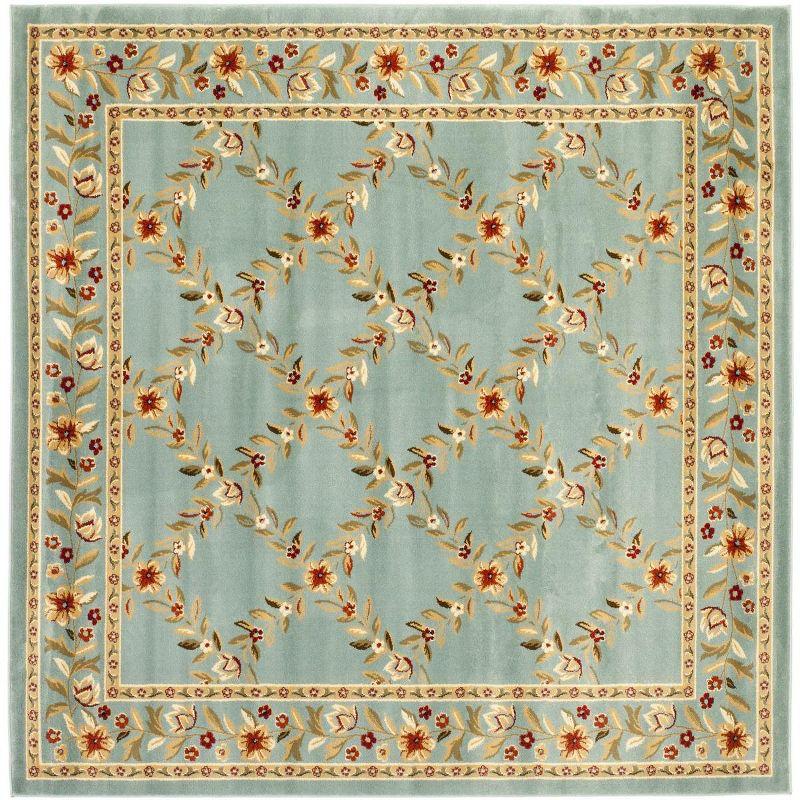 Lyndhurst LNH557 Power Loomed Area Rug - Blue/Blue - 6'7"x6'7" - Safavieh