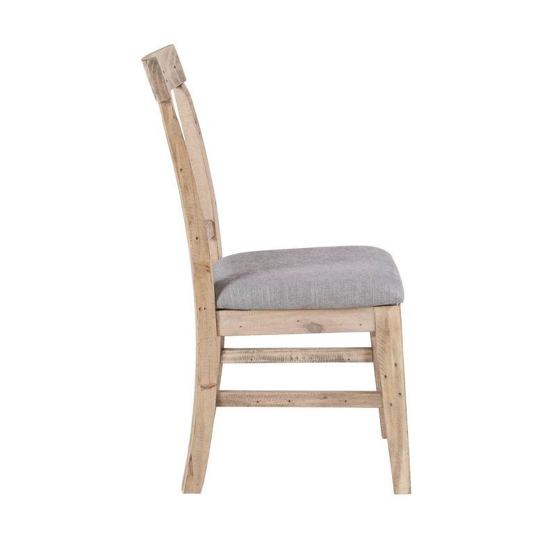 Ink+Ivy Set of 2 Sonoma Dining Side Chair Natural/Gray: Upholstered, Wood Frame, Foam Cushion