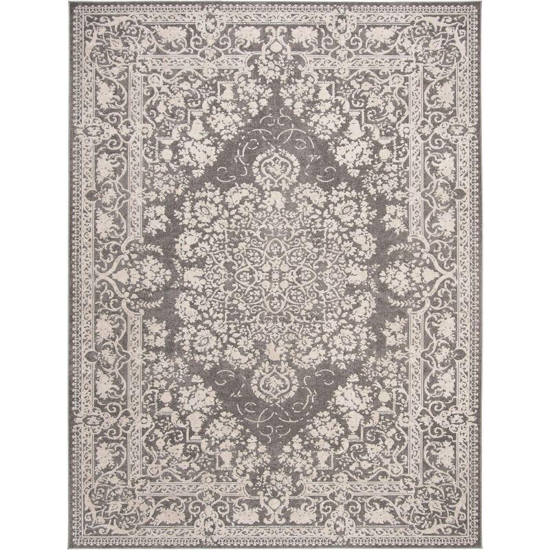Reflection RFT664 Power Loomed Indoor Area Rug - 8'x10' - Dark Grey/Cream - Safavieh