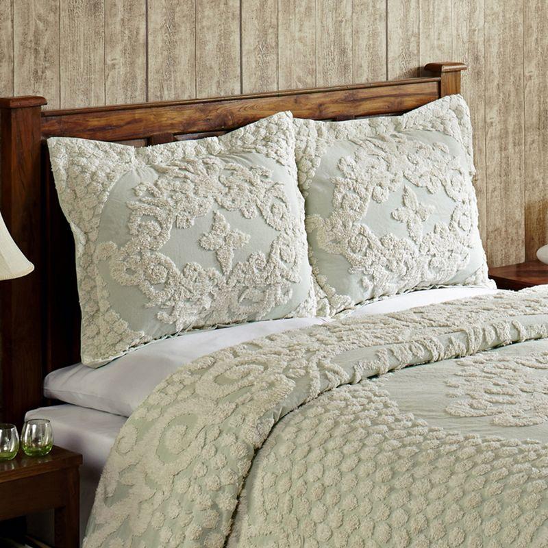 Better Trends Florence Standard 100% Cotton Floral Pattern Coverlet/Bedspread