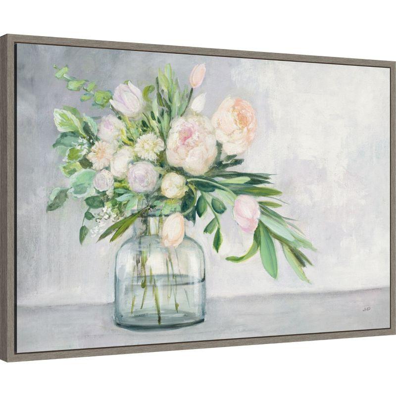 Amanti Art Blushing Spring Bouquet by Julia Purinton Framed Canvas Wall Art