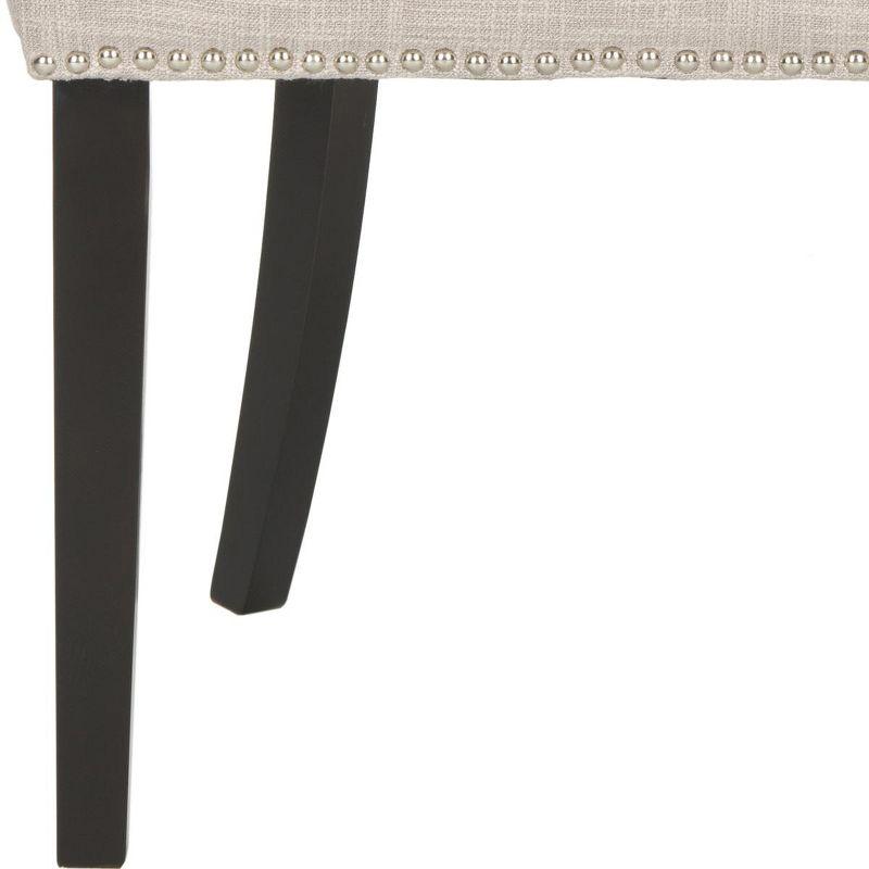 Lester 19''H Dining Chair (Set of 2)  Silver Nail Heads - Grey - Safavieh.