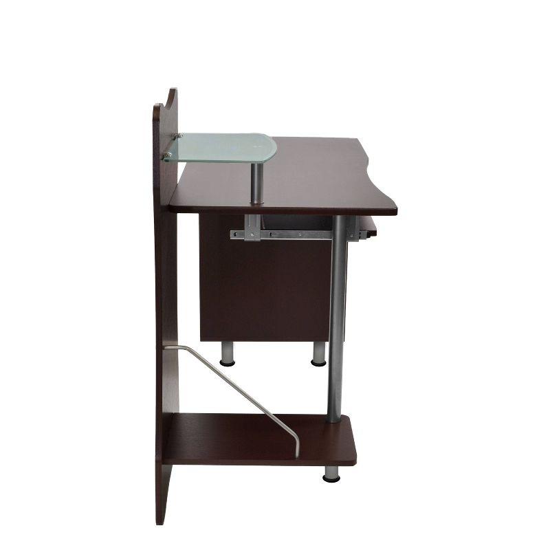 Stylish Computer Desk with Storage Brown - Techni Mobili