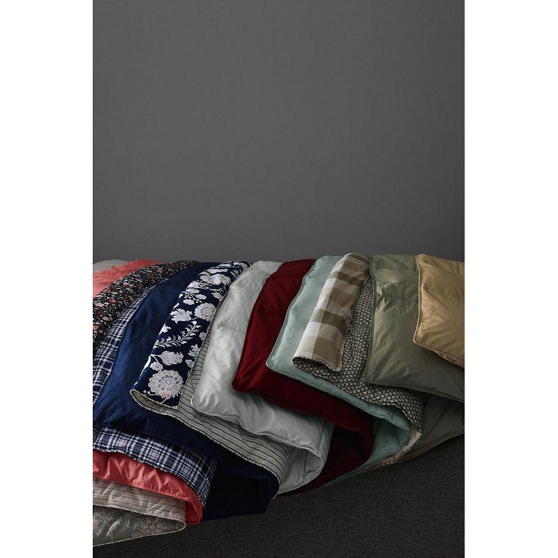 Lands' End Essential Pureloft Box Comforter - Full - Deep Sea Navy