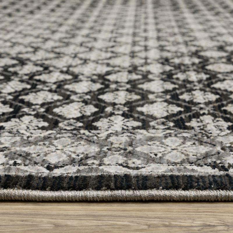Oriental Weavers Chamberlain CH04A Black / Grey Indoor Area Rug - 2'3" x 7'6"