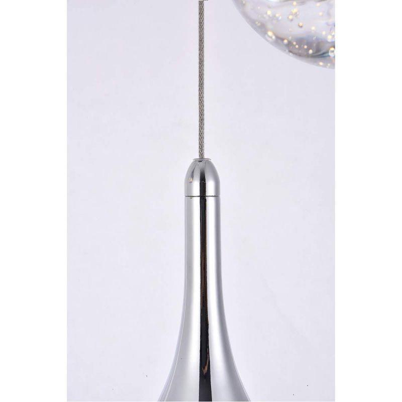 Elegant Lighting Amherst Collection LED 3-light chandelier 12in x 9in chrome finish