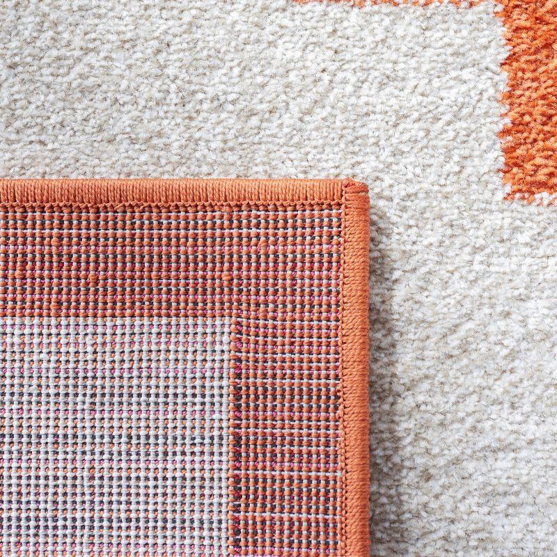 Amherst AMT423 Power Loomed Indoor Runner Rug - Beige/Orange - 2'3"x11' - Safavieh