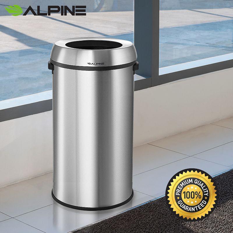 Steel Open Trash Can - 17 Gallons