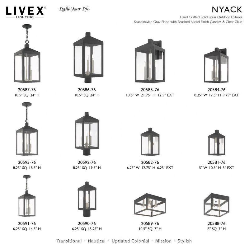 Livex Lighting Nyack 3 - Light Wall Light in  Scandinavian Gray