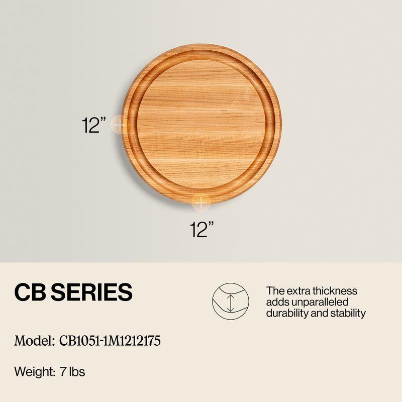 John Boos Chef's Collection Round Maple Cutting Board with Groove
