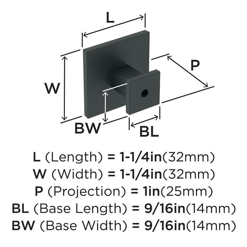 Appoint 1 1/4" Length Square Knob