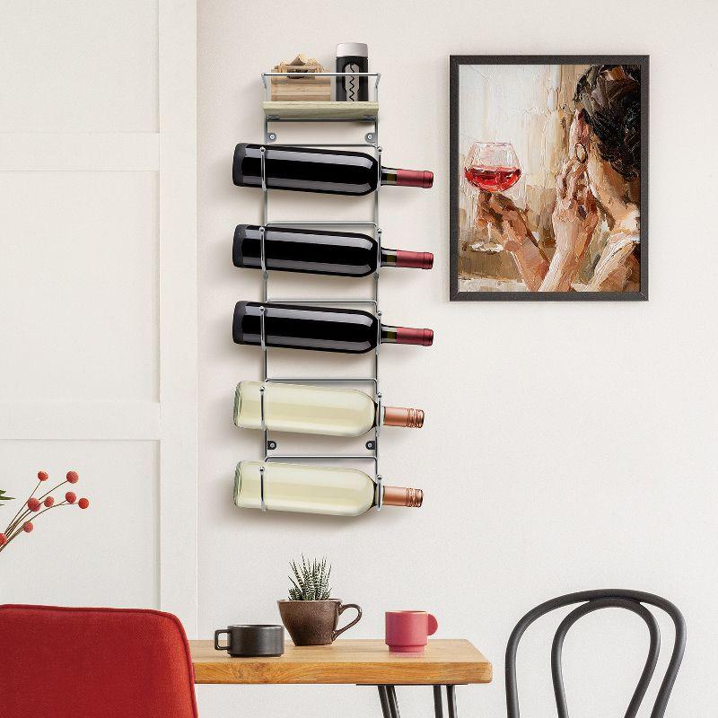 Sorbus 5-Tier Wall Mounted Metal Towel Rack with Shelf