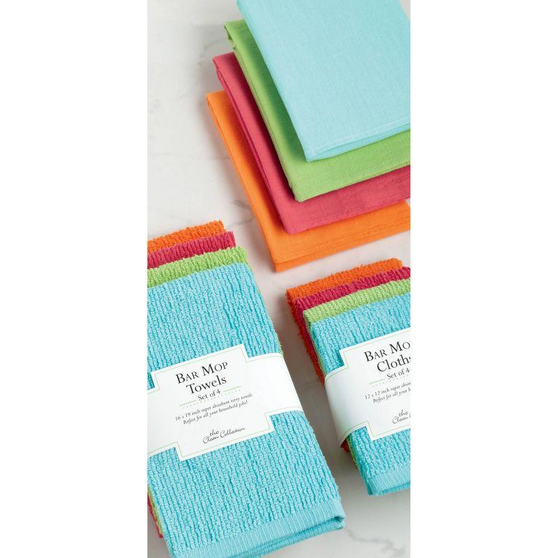 4pk Cotton Assorted Bright Barmop Dishtowels - Design Imports