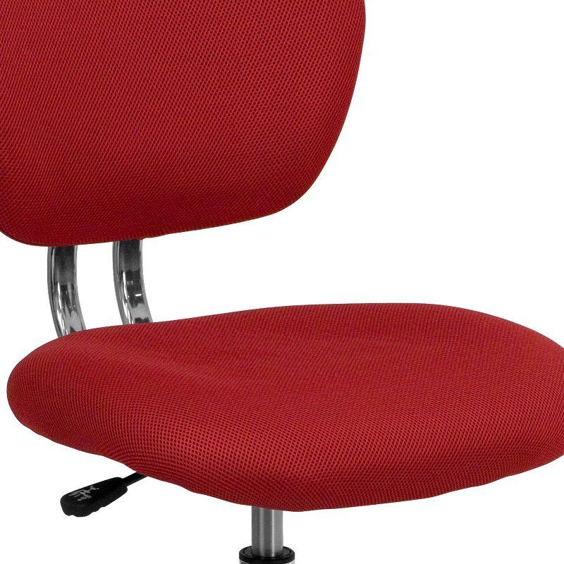 Emma and Oliver Mid-Back Mesh Padded Swivel Task Office Chair with Chrome Base