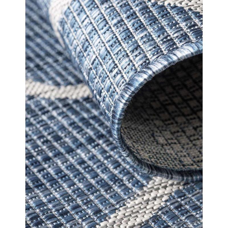 Unique Loom 9' 0 x 12' 2 Rectangle Indoor/Outdoor Safari Blue Area Rug