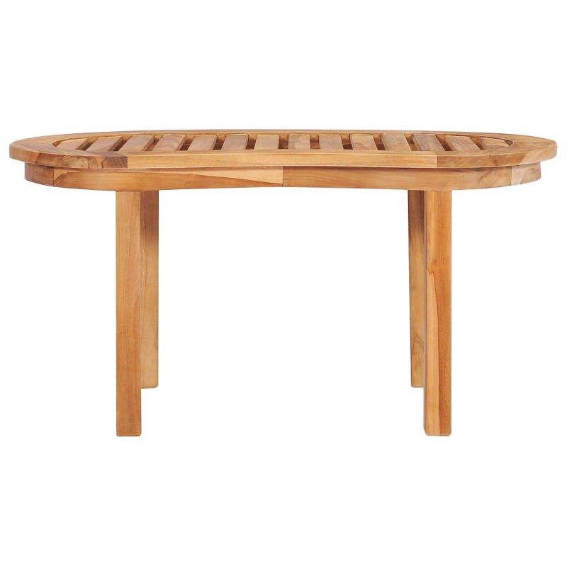 vidaXL Coffee Table, 35.4"x19.7"x17.7", Solid Teak Wood