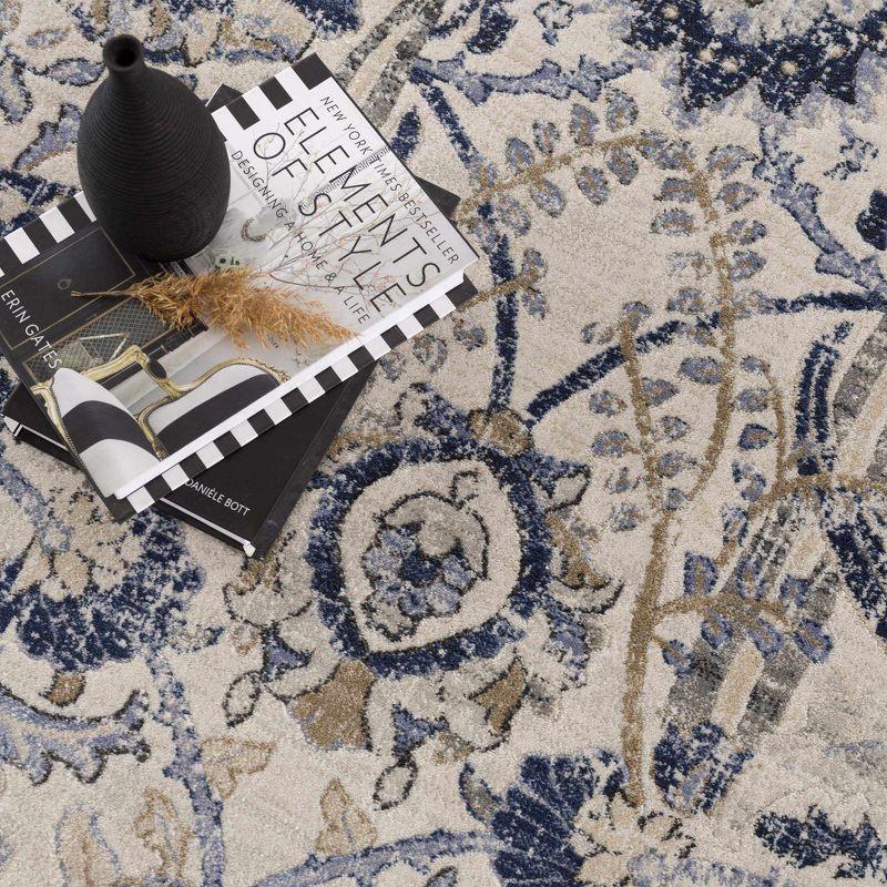 Hauteloom Rectangle Area Rug  Navy