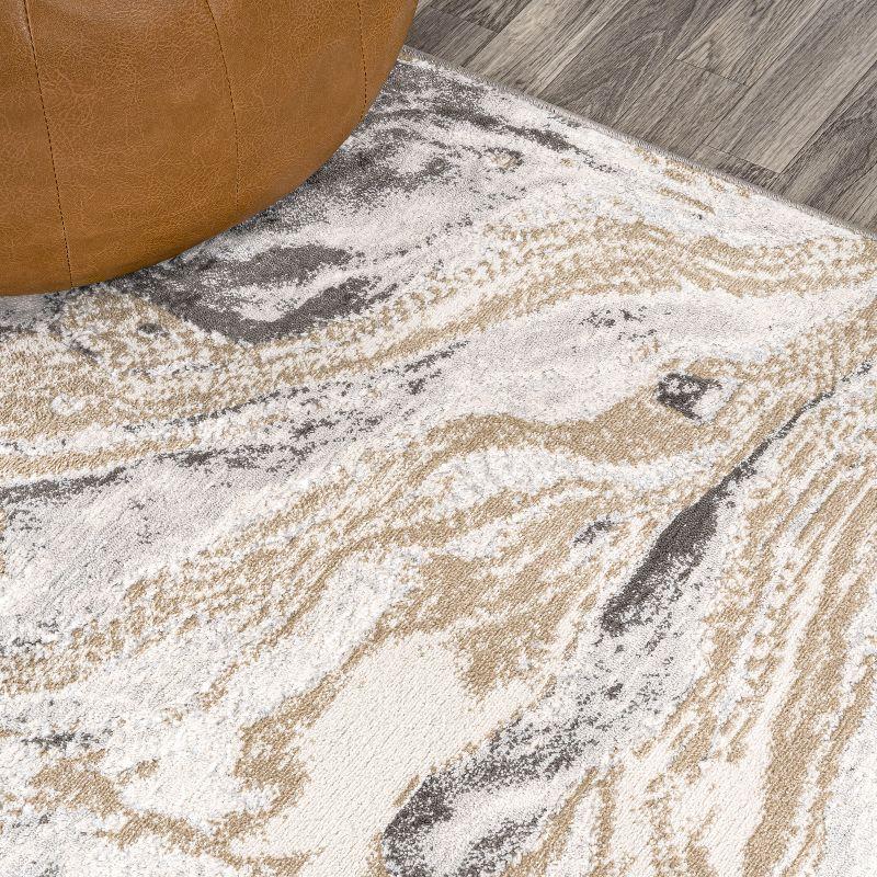 JONATHAN Y Swirl Marbled Abstract Beige/Ivory 5 ft. x 8 ft. Area Rug