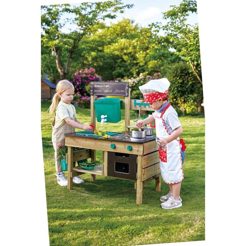 Hape Wood & Stainless Steel Outdoor Play Kitchen With Accessories