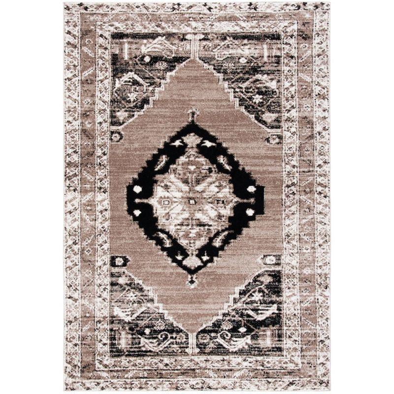 Vintage Hamadan VTH228 Power Loomed Indoor Area Rug - Brown/Ivory - 4'x6' - Safavieh