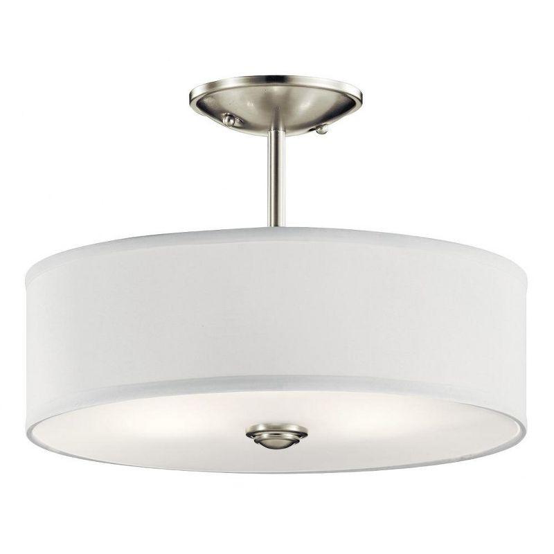 Kichler Lighting Shailene 3 - Light Semi-Flush Mount in  Brushed Nickel