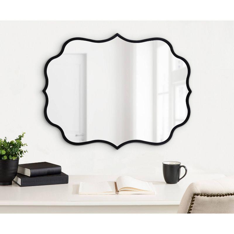 24" x 30" Higby Framed Wall Mirror Black - Kate & Laurel All Things Decor: Modern Style, No Assembly, Includes Mount Hardware