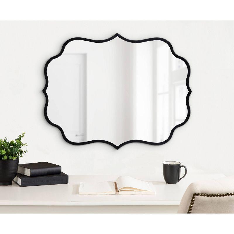 Higby 34.5" x 28.5" Gold Scalloped Wall Mirror