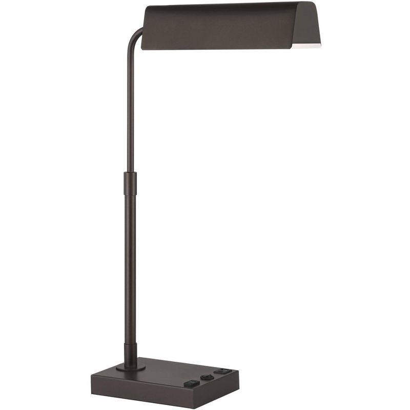 Bronze Metal Pharmacy Desk Lamp with USB Ports