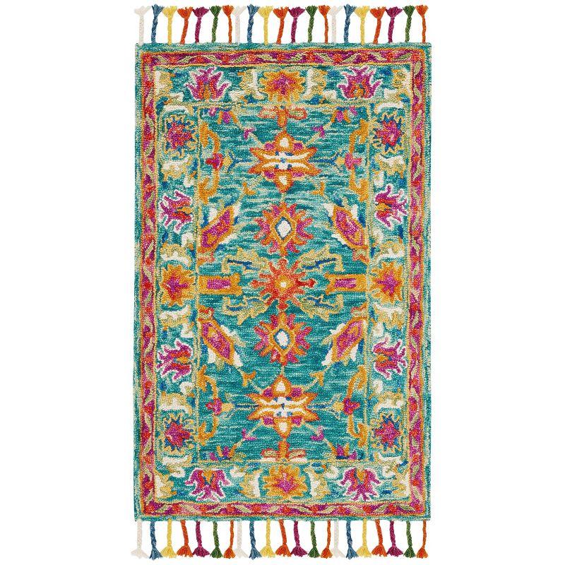 Aspen APN113 Hand Tufted Accent Rug - Turquoise/Purple - 2'3" X 5' - Safavieh.