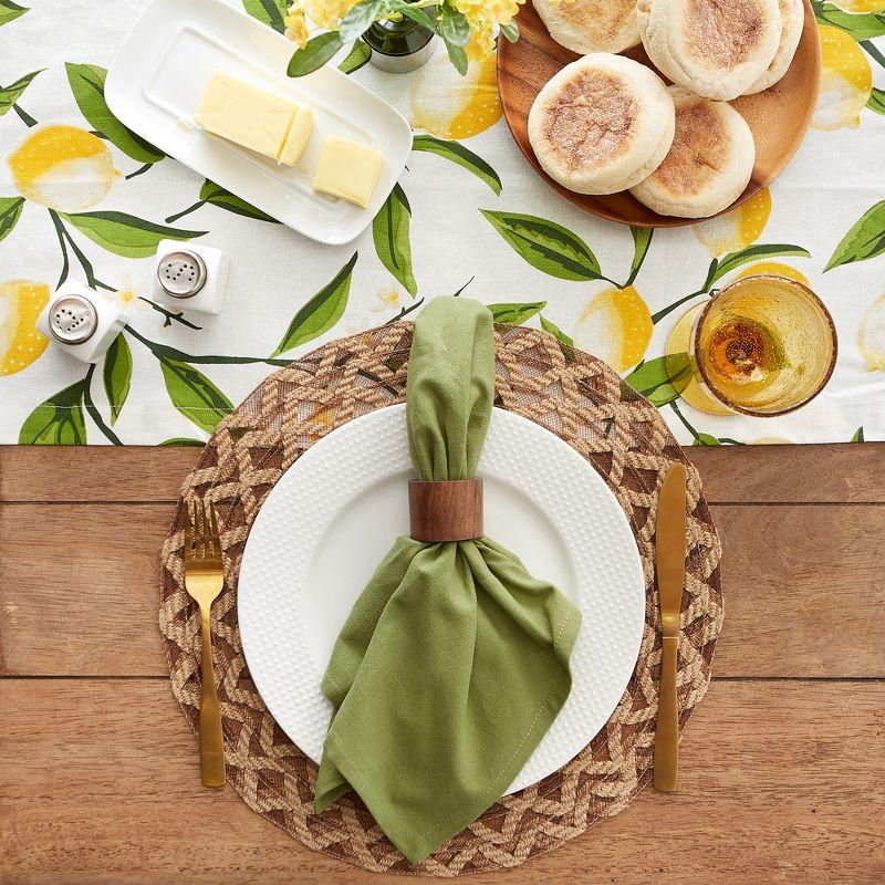 Design Imports  Solid Cotton Napkin Set 6 Piece, Antique Green, 20X20"