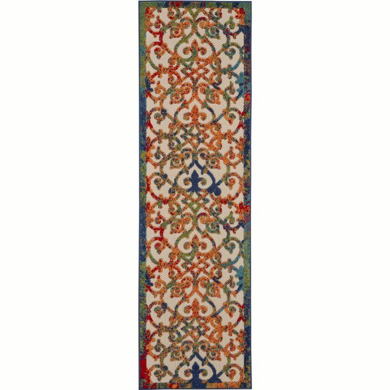 Nourison Aloha Contemporary Scroll Outdoor Rug