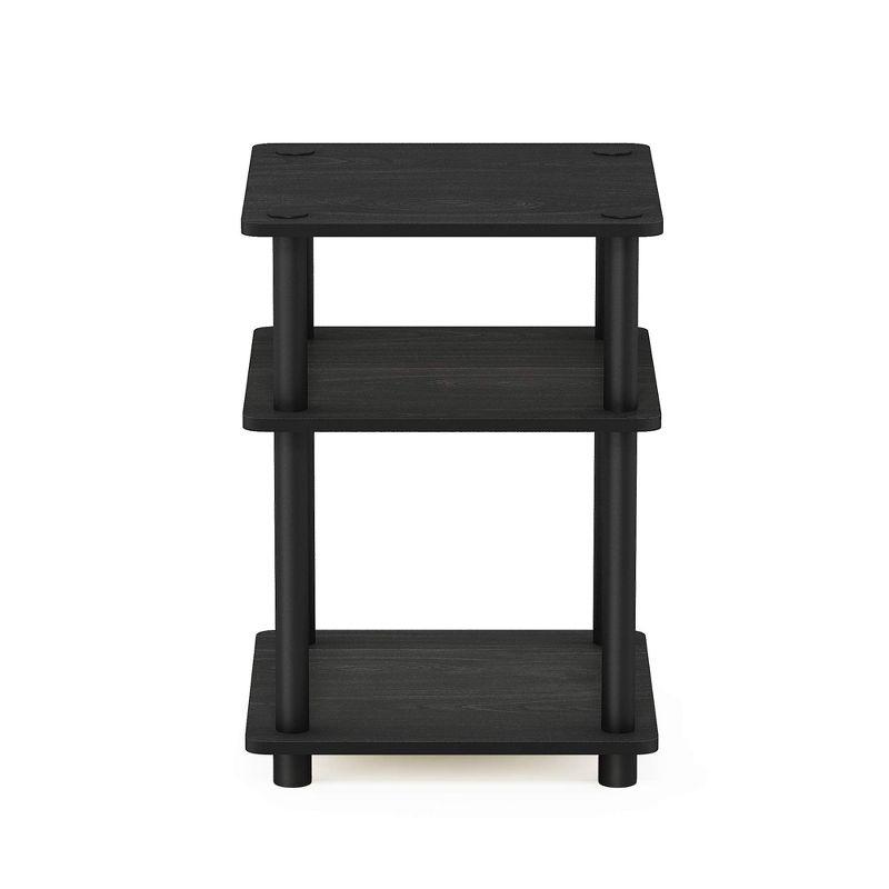 Furinno 3-Tier Easy Assembly Multipurpose Shelf Dispaly Open Shelves Sofa Side End Table Nightstand for Living Room&Bedroom