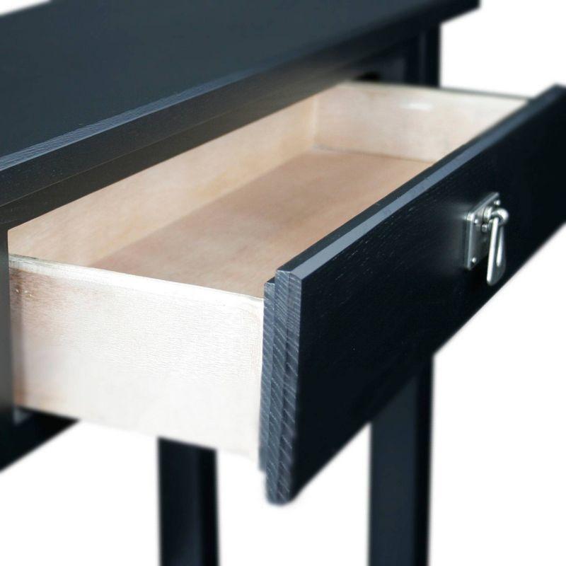 Favorite Finds Mission Hall Stand Slate Finish - Leick Home: Compact Wood Entryway Table with Drawer, CARB Certified