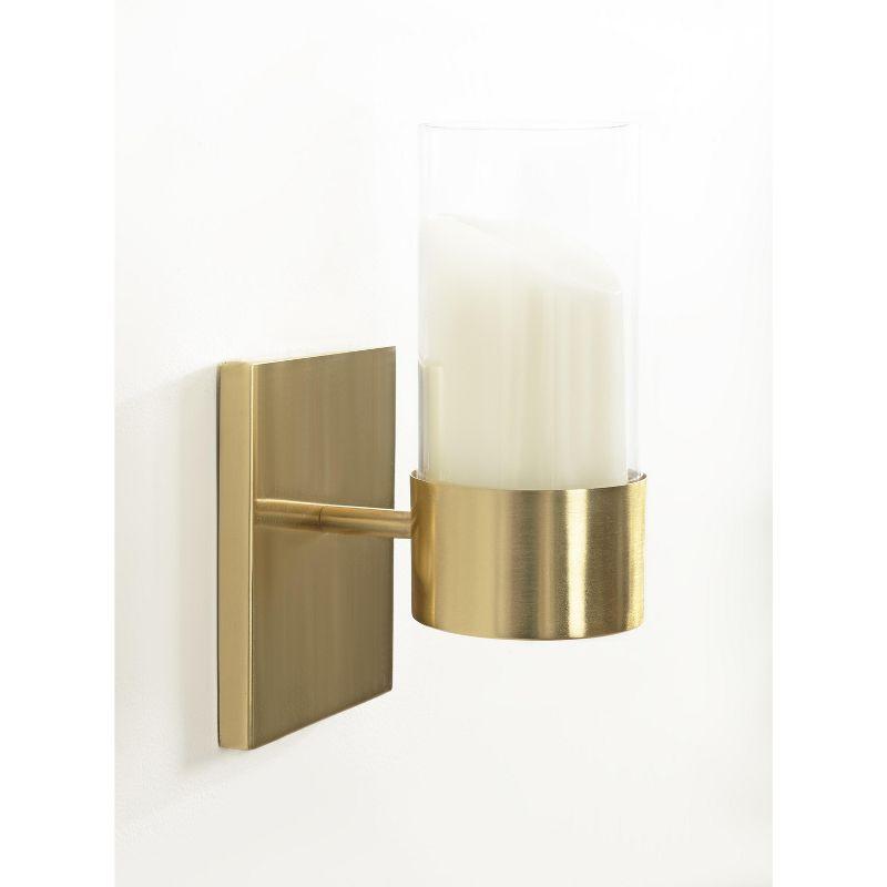 Kate and Laurel Zabler Metal Wall Sconce, 5x6x10, Gold