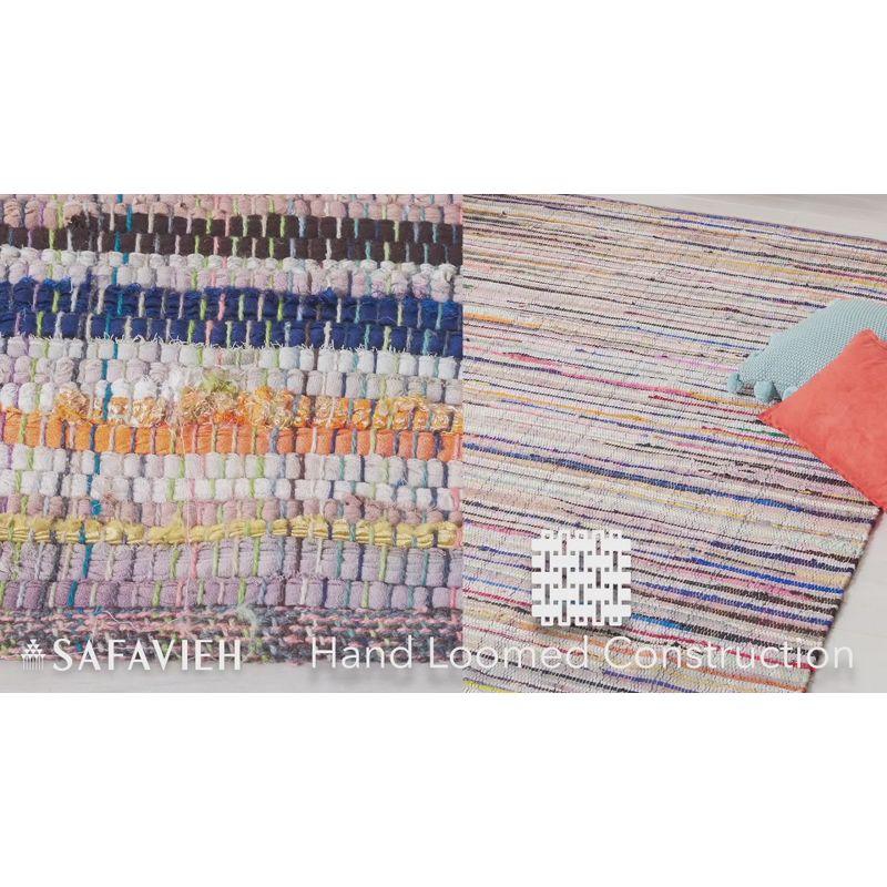 Rag Rug RAR240 Hand Woven Indoor Area Rug - Red/Multi - 4'x6' - Safavieh.