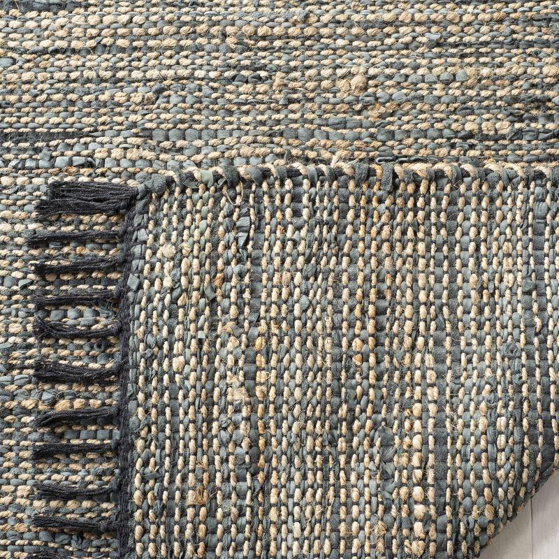 Vintage Leather VTL203 Hand Woven Indoor Accent Rug - Grey - 2'x3' - Safavieh