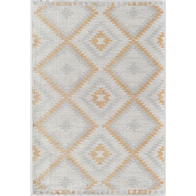 Golden Touch Round Synthetic Tribal Area Rug, 105"