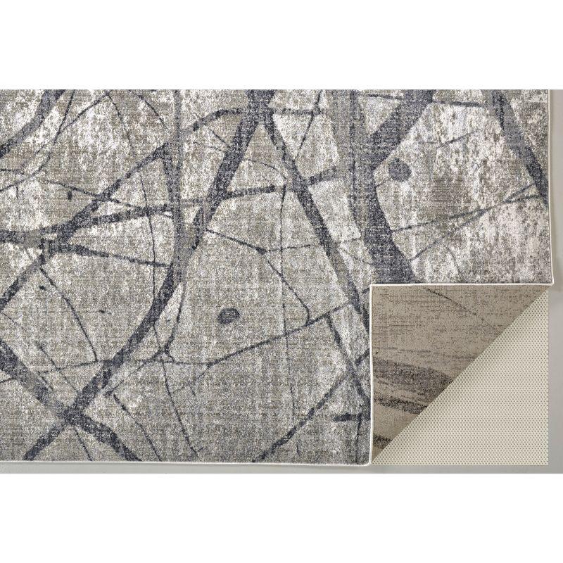 Kano Transitional Abstract Taupe/Gray/Ivory Area Rug