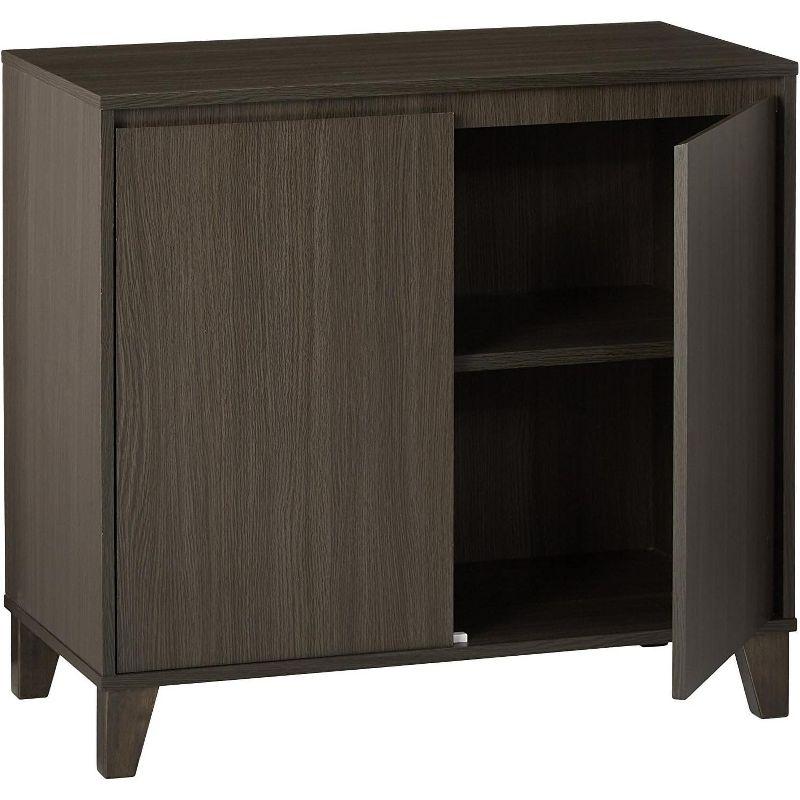 Kings Brand Furniture - 2 Door Cabinet Entryway Console Table with Storage Shelf, Oak Gray