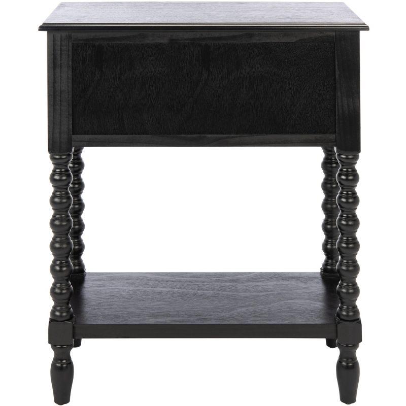 Athena Black Wood 3-Drawer Console Table with Storage