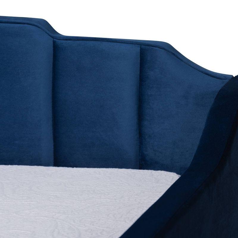 Lennon Velvet Fabric Upholstered Daybed with Trundle - Baxton Studio