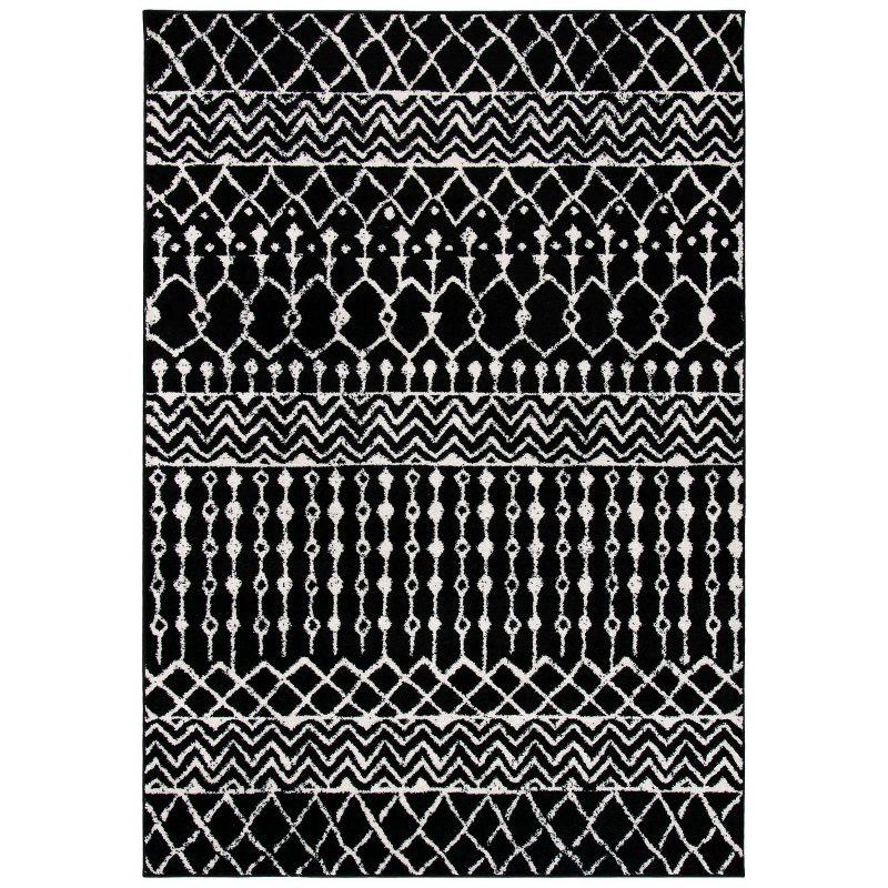 Tulum TUL270 Power Loomed Accent Rug - Black/Ivory - 2'x5' - Safavieh.