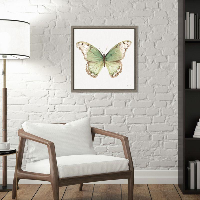 Amanti Art Colorful Breeze XII (Butterfly) by Lisa Audit Canvas Wall Art Print Framed 16-in. x 16-in.